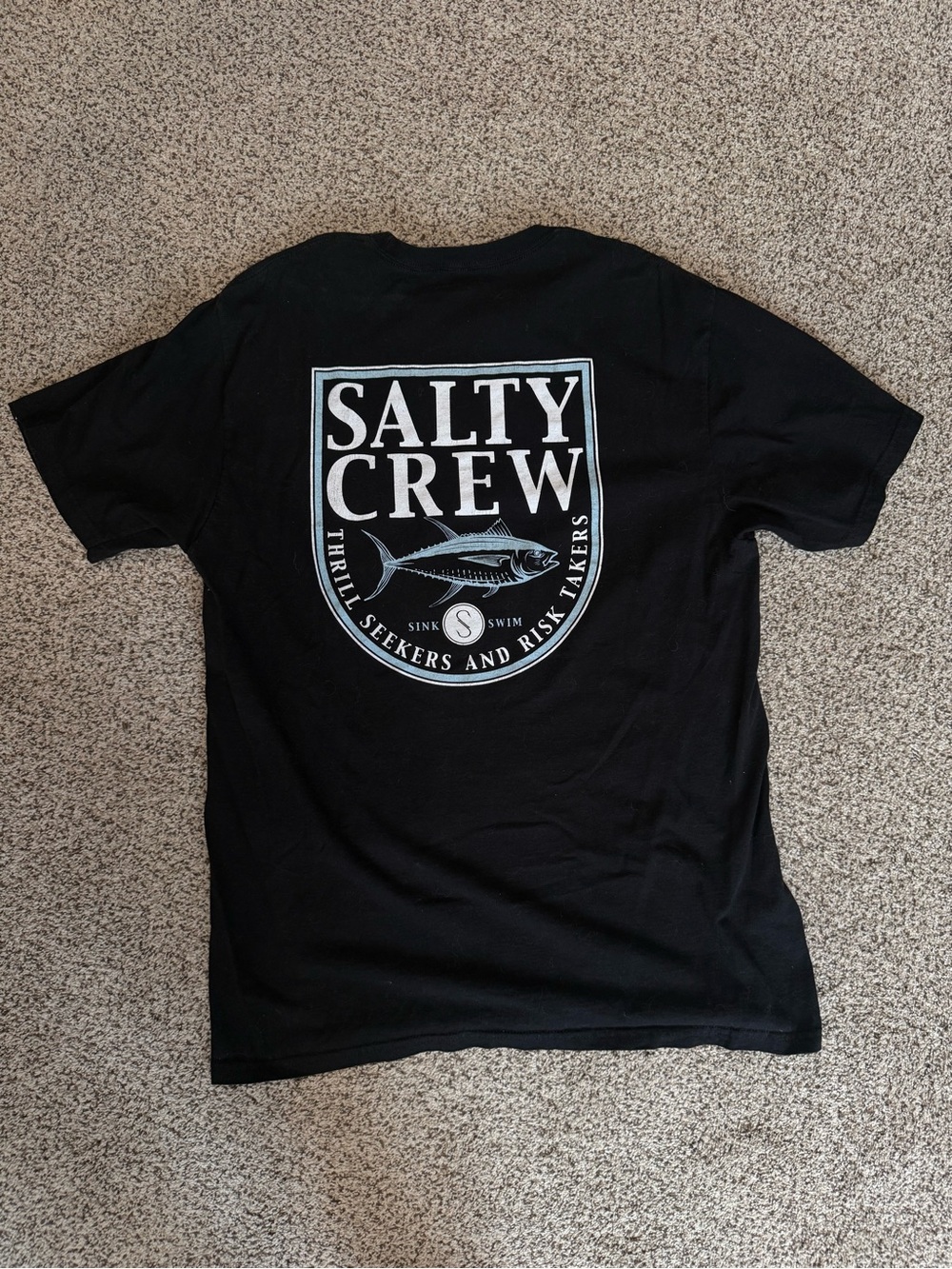 Salty Crew Black Short-Sleeve Shield Logo Tee